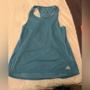Blue adidas woman’s workout tank